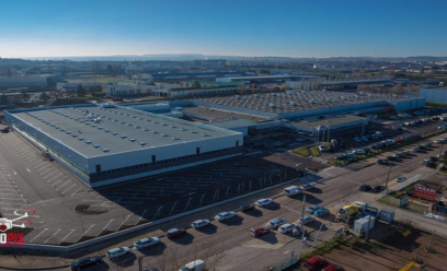 Vue aérienne extérieure site Schneider Electric de Dijon