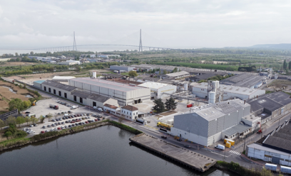Vue aérienne de l'usine d'Honfleur