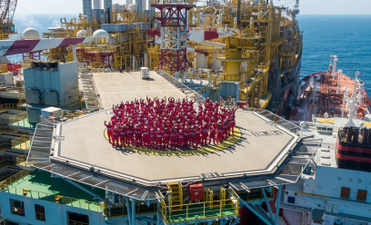 Prelude FLNG, première unité flotante de stockage et production de GNL, au large de l'Australie